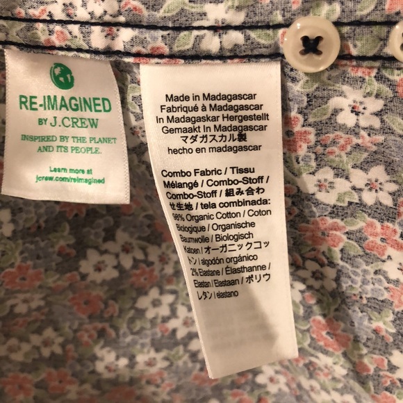 Stretch Secret Wash Organic Cotton Poplin mens floral button down 🌺 - Picture 8 of 9